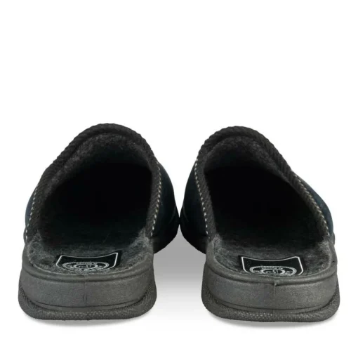 Chaussons BLEU Homme Motif Uni A Enfiler