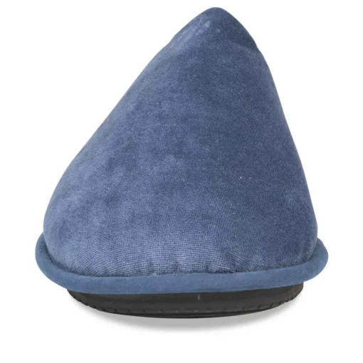 Chaussons BLEU Homme Motif Uni A Enfiler