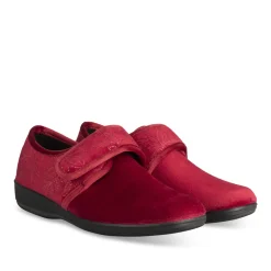 Chaussons BORDEAUX Femme Motif Uni Scratch