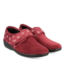 Chaussons BORDEAUX Femme Motif Uni Scratch