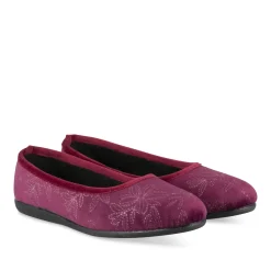 Chaussons BORDEAUX Femme Motif Uni A Enfiler