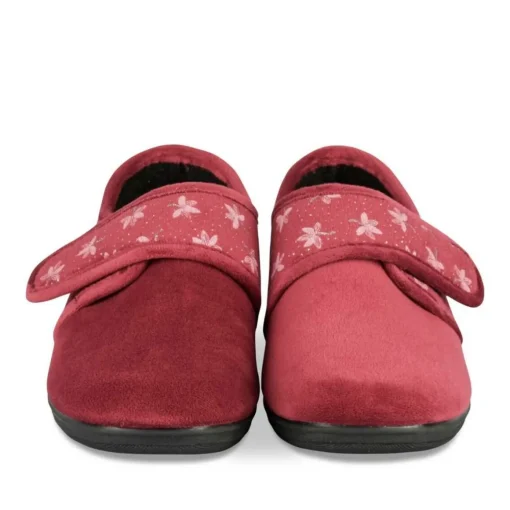 Chaussons BORDEAUX Femme Motif Uni Scratch