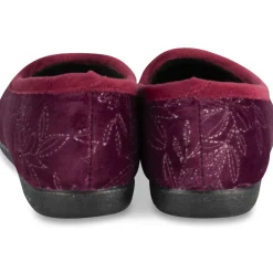Chaussons BORDEAUX Femme Motif Uni A Enfiler