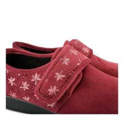 Chaussons BORDEAUX Femme Motif Uni Scratch