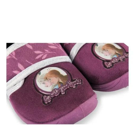 Chaussons BORDEAUX Fille Motif Uni Scratch