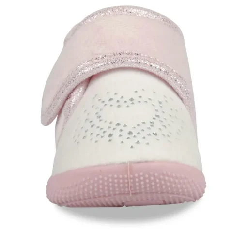 Chaussons Bottine BLANC Fille Scratch