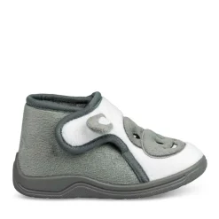 Chaussons Bottine BLANC Garçon Motif Animal Scratch