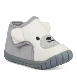 Chaussons Bottine BLANC Garçon Scratch
