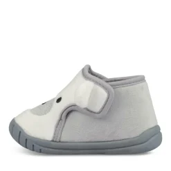 Chaussons Bottine BLANC Garçon Scratch