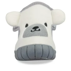Chaussons Bottine BLANC Garçon Scratch