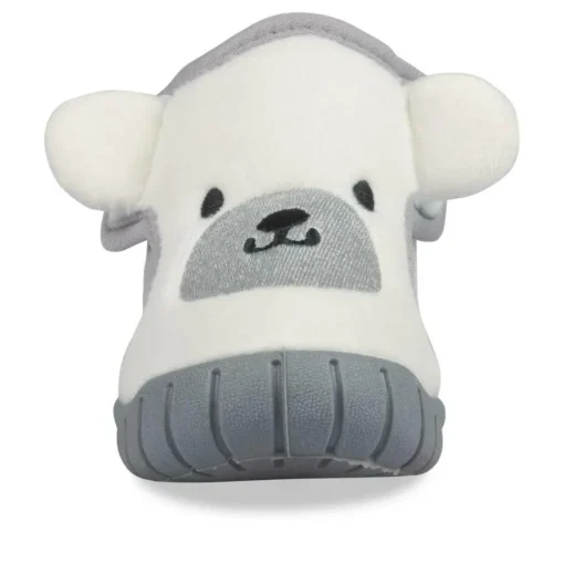 Chaussons Bottine BLANC Garçon Scratch