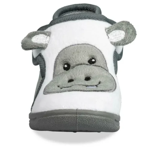 Chaussons Bottine BLANC Garçon Motif Animal Scratch