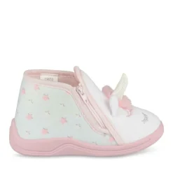 Chaussons Bottine BLEU Fille Motif Licorne Fermeture éclair
