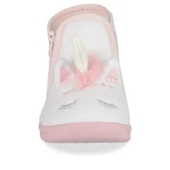 Chaussons Bottine BLEU Fille Motif Licorne Fermeture éclair