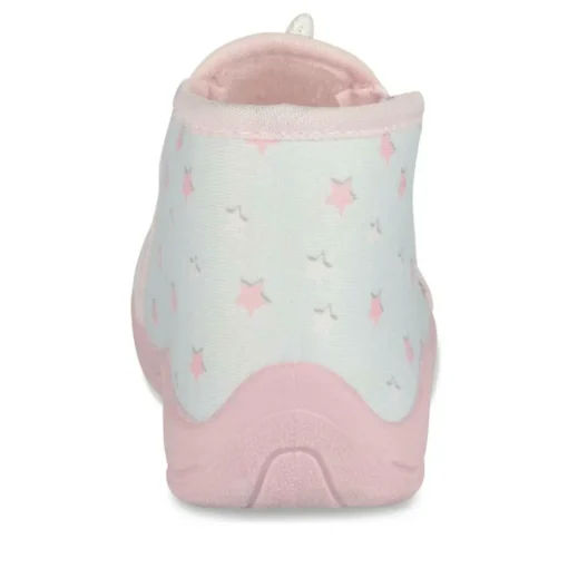 Chaussons Bottine BLEU Fille Motif Licorne Fermeture éclair
