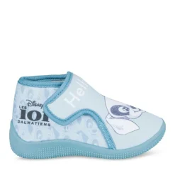 Chaussons Bottine BLEU Garçon Motif Animal Scratch