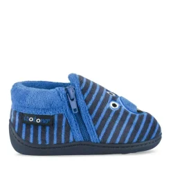 Chaussons Bottine BLEU Garçon Motif Uni Fermeture éclair