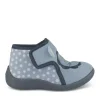 Chaussons Bottine BLEU Garçon Motif Uni Scratch