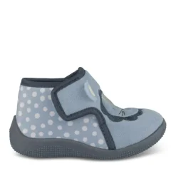 Chaussons Bottine BLEU Garçon Motif Uni Scratch