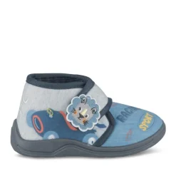 Chaussons Bottine BLEU Garçon Motif Animal Scratch