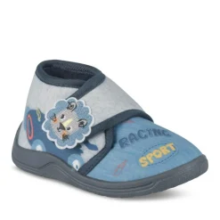 Chaussons Bottine BLEU Garçon Motif Animal Scratch
