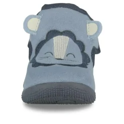 Chaussons Bottine BLEU Garçon Motif Uni Scratch