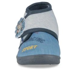 Chaussons Bottine BLEU Garçon Motif Animal Scratch