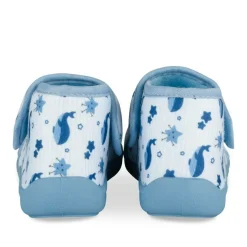 Chaussons Bottine BLEU Garçon Motif Animal Scratch