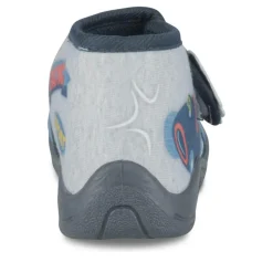Chaussons Bottine BLEU Garçon Motif Animal Scratch