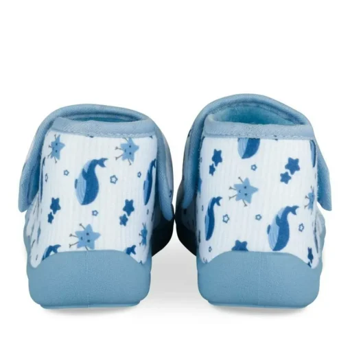 Chaussons Bottine BLEU Garçon Motif Animal Scratch