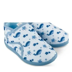 Chaussons Bottine BLEU Garçon Motif Animal Scratch