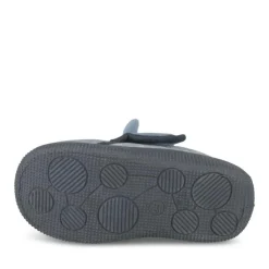 Chaussons Bottine BLEU Garçon Motif Uni Scratch