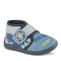 Chaussons Bottine BLEU Garçon Motif Animal Scratch