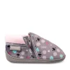 Chaussons Bottine GRIS Fille Motif Animal Fermeture éclair