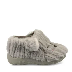 Chaussons Bottine GRIS Fille Scratch