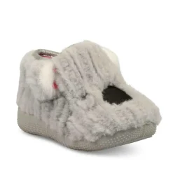 Chaussons Bottine GRIS Fille Scratch