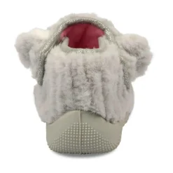 Chaussons Bottine GRIS Fille Scratch