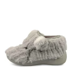 Chaussons Bottine GRIS Fille Scratch