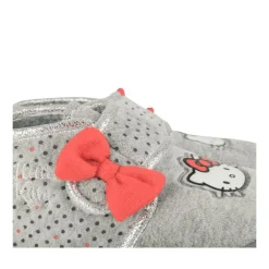 Chaussons Bottine GRIS Fille Motif A Pois Scratch