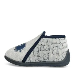 Chaussons Bottine GRIS Garçon Motif Animal Fermeture éclair