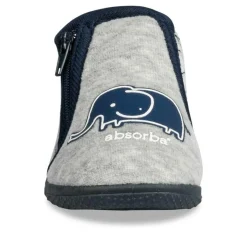 Chaussons Bottine GRIS Garçon Motif Animal Fermeture éclair
