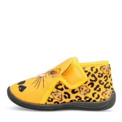 Chaussons Bottine JAUNE Garçon Motif Animal Scratch