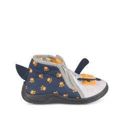 Chaussons Bottine MARINE Garçon Motif Animal Fermeture éclair