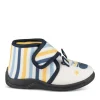 Chaussons Bottine MARINE Garçon Motif Rayures Scratch