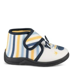 Chaussons Bottine MARINE Garçon Motif Rayures Scratch