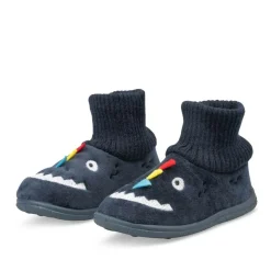 Chaussons Bottine MARINE Garçon Motif Dinosaure A Enfiler