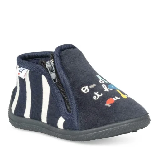 Chaussons Bottine MARINE Garçon Fermeture éclair