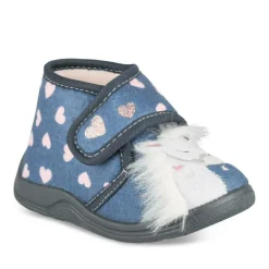 Chaussons Bottine MARINE Fille Motif Licorne Scratch