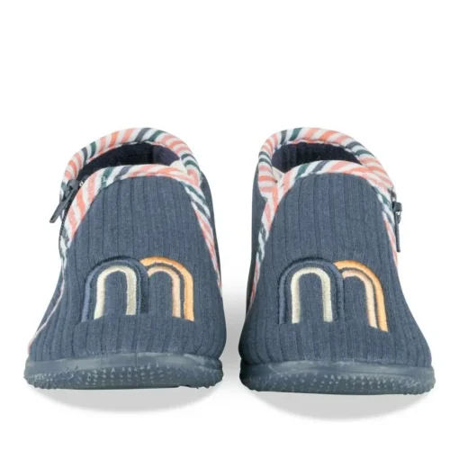 Chaussons Bottine MARINE Garçon Motif Uni Fermeture éclair