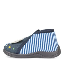 Chaussons Bottine MARINE Garçon Motif Rayures Fermeture éclair